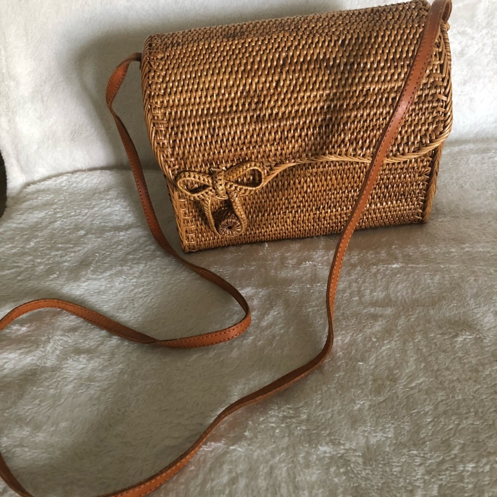 Rattan straw Bali bag